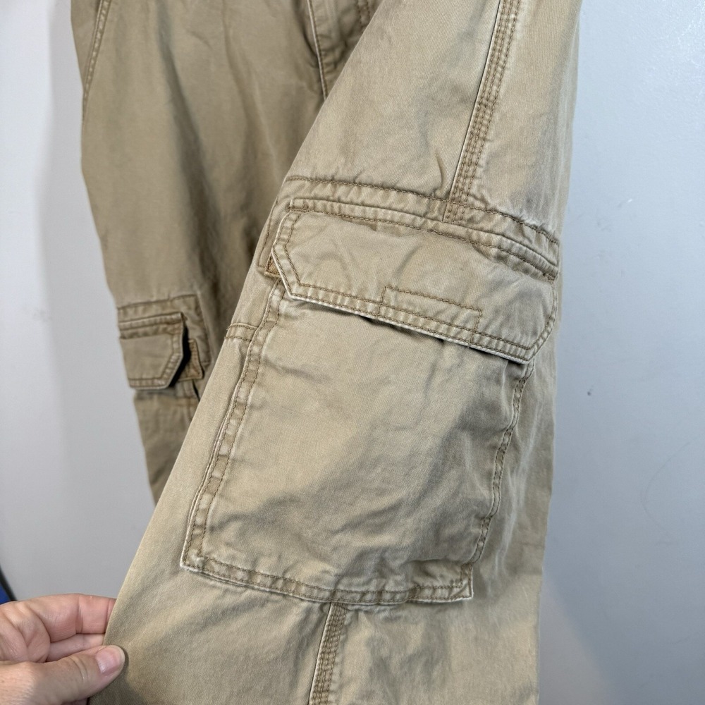 Old Navy Cargo Pants Mens Sz 33x30 Brown Surplus Military Vintage Y2K Skater 00s - Picture 4 of 10